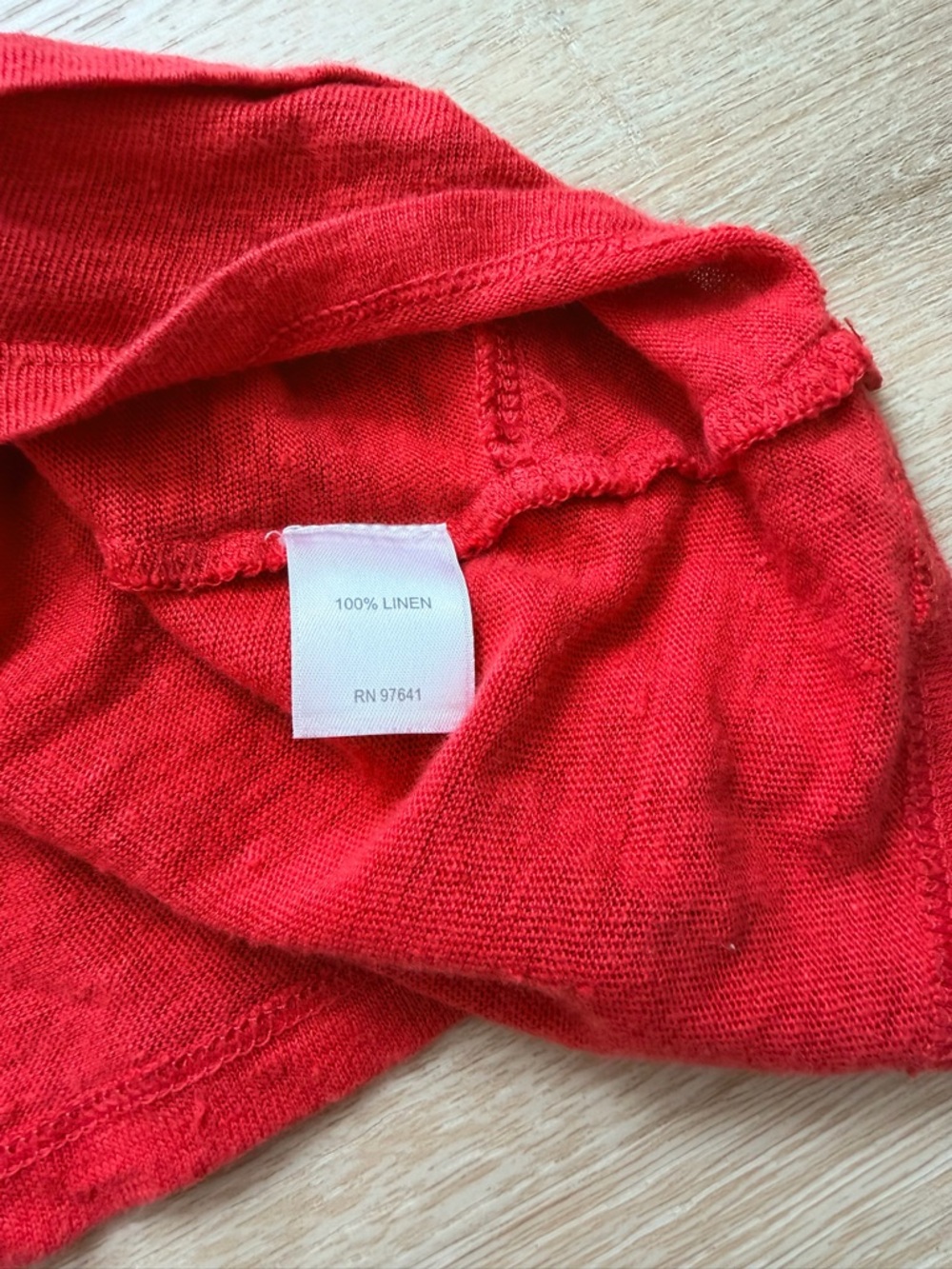 J.Jill Love Linen 100% Linen Knit Top T-shirt Coral Red Short Sleeve Tee XS–S - Picture 6 of 8